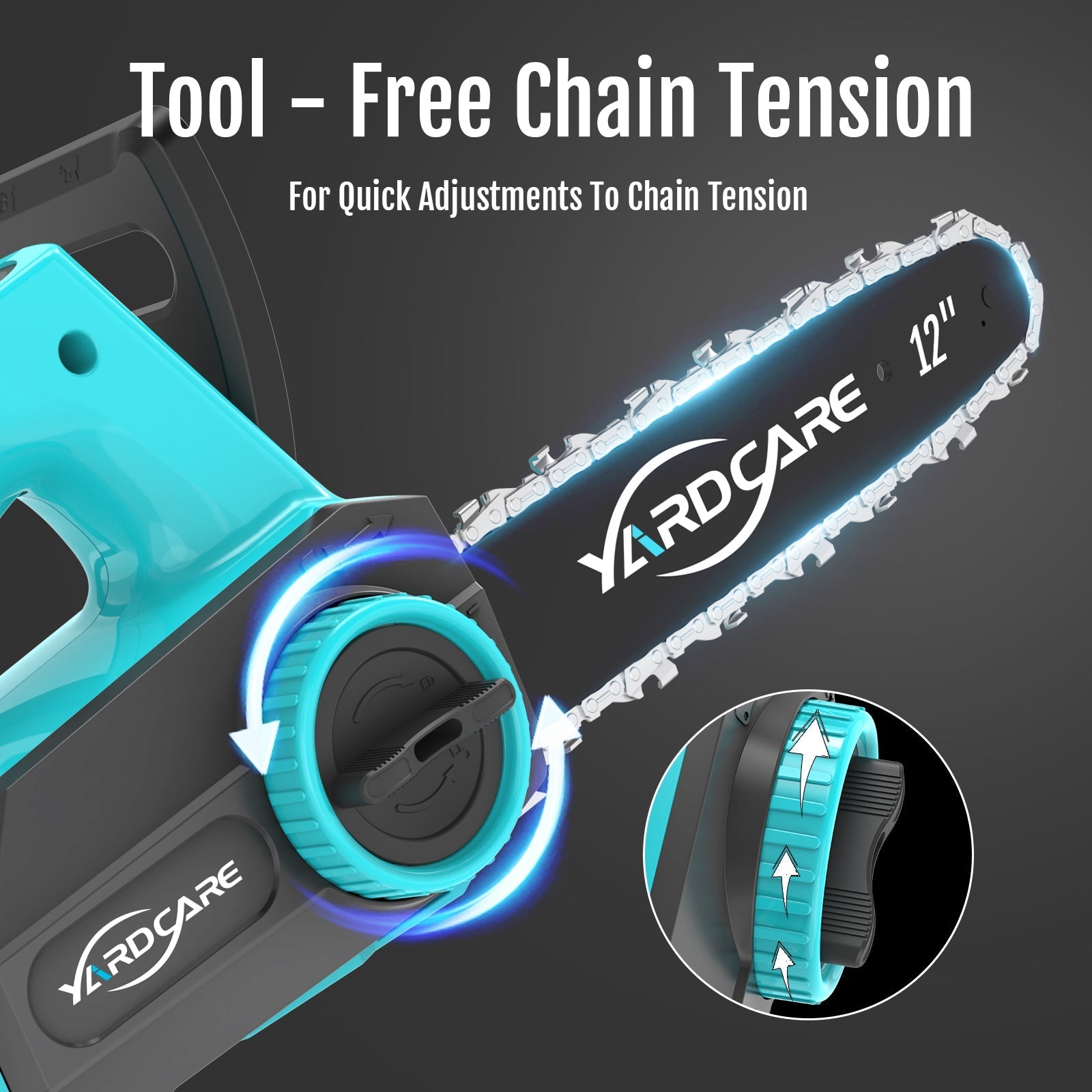 YARDCARE 12" bürstenlose Akku-Kettensäge