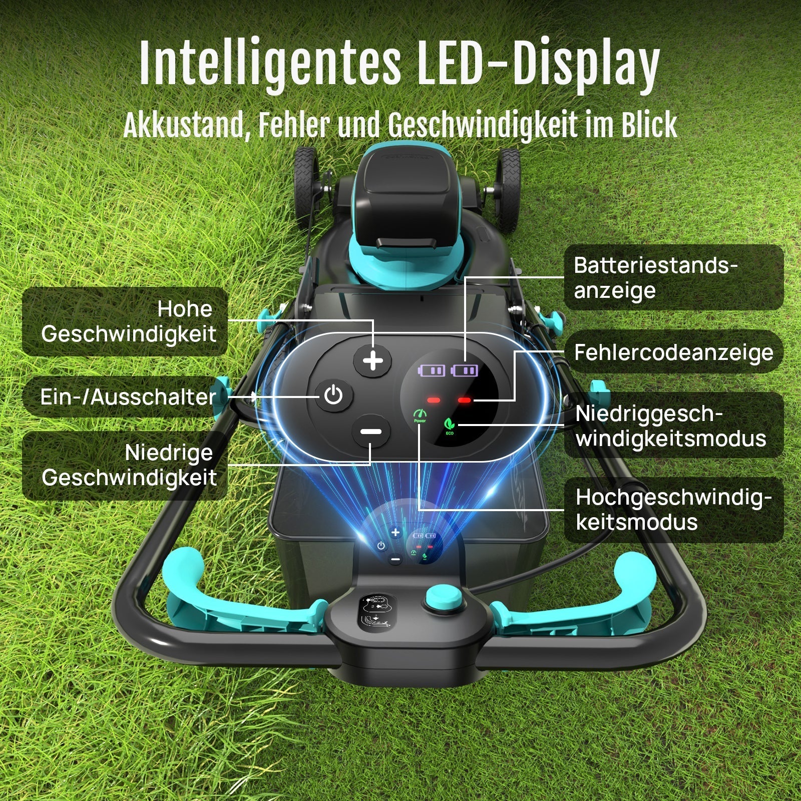 YARDCARE 16" bürstenloser Akku-Rasenmäher