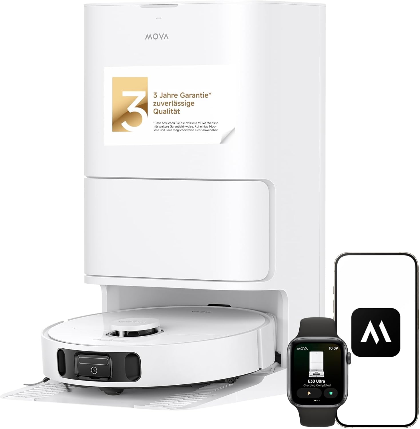 Mova E30 Ultra, 7.000Pa, Selbstreinigung, 10,5 mm Hebemopp, Teppicherkennung