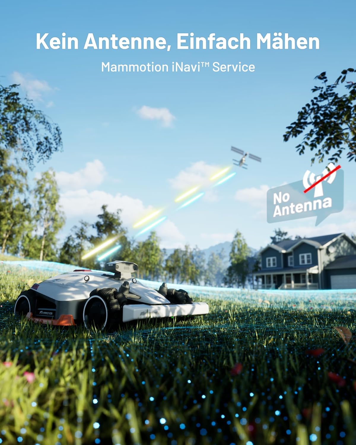 MAMMOTION LUBA 2 AWD 5000X Mähroboter 5000 m², NetRTK+Vision, ohne Kabel, 80 % Steigung