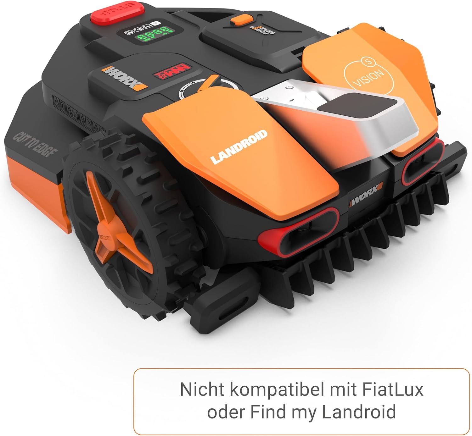 WORX Vision S250 Mähroboter 250 m² ohne Kabel, KI & Igelschutz