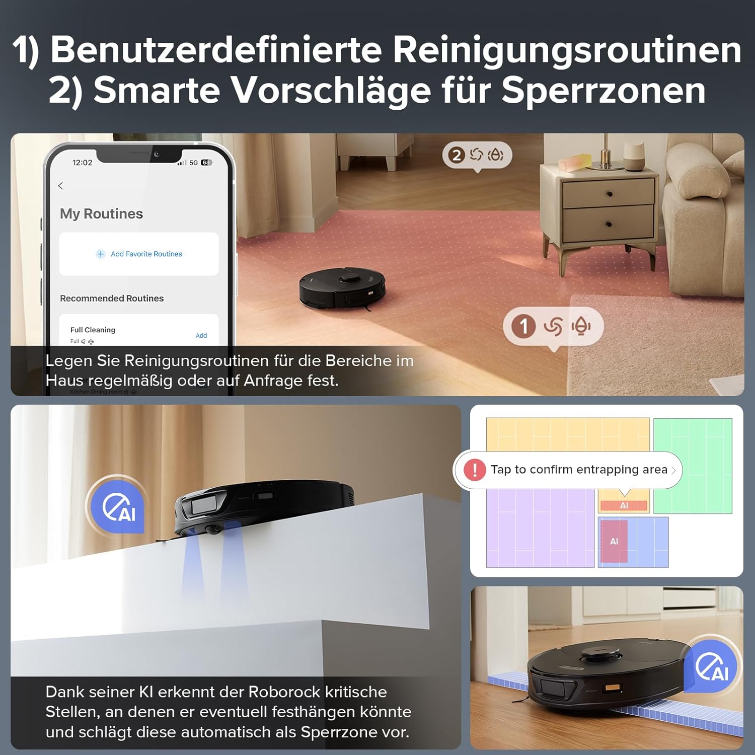 Roborock S7 Max Ultra, 5500 Pa, Selbstreinigung & App-Steuerung