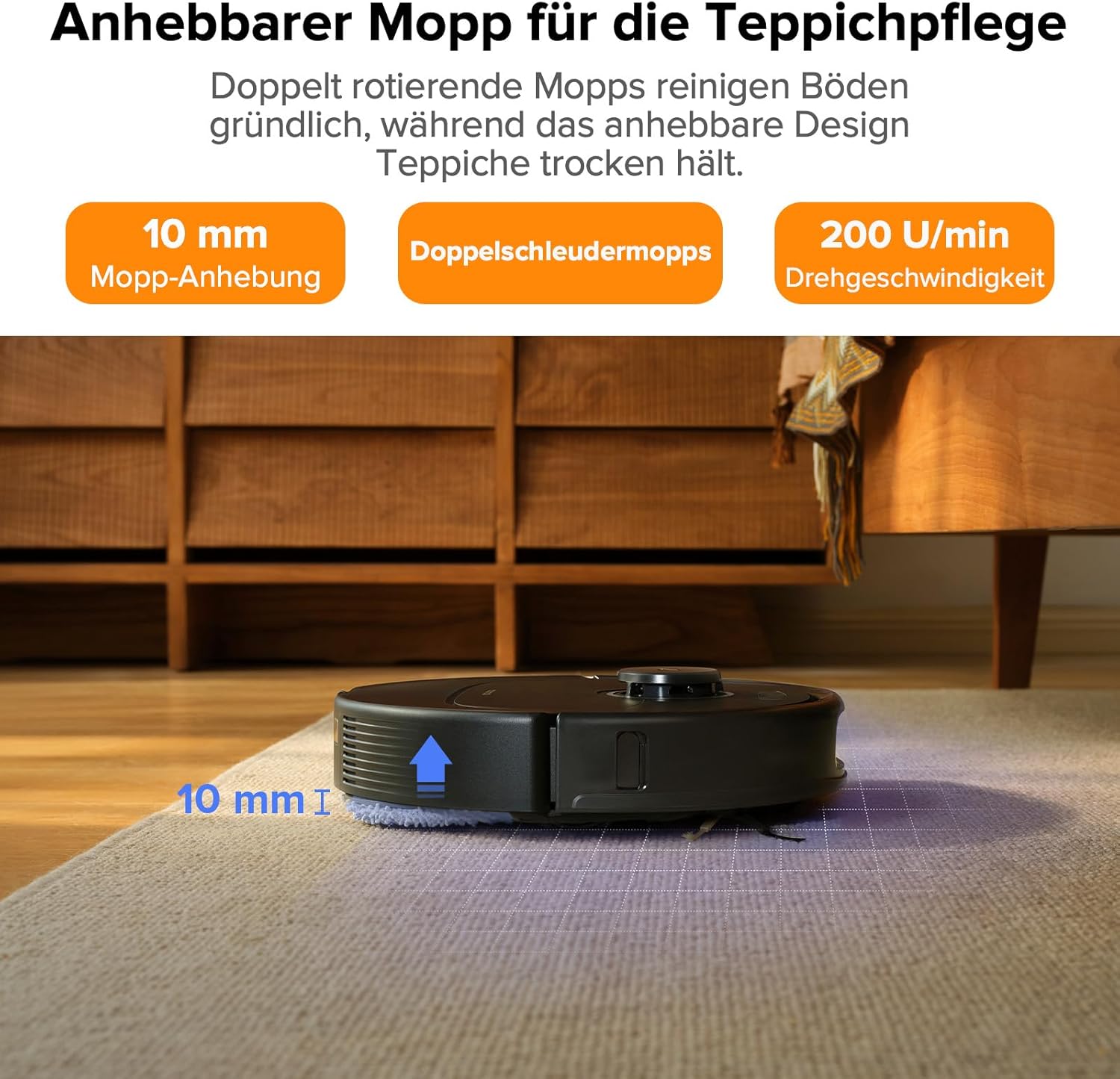 Roborock Qrevo Pro Set, 7000 Pa, FlexiArm™, 60 °C Moppreinigung