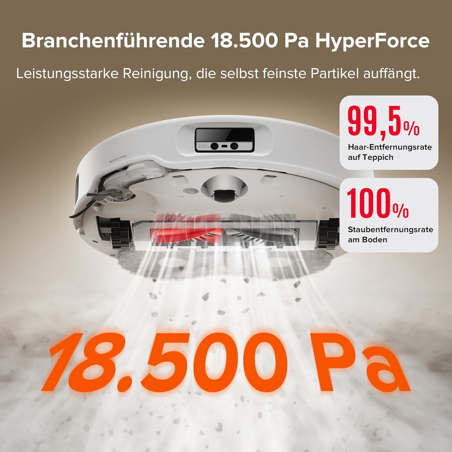 Roborock Qrevo Curv, 18,500Pa, Hebemopp, 75°C Wäsche, Anti-Tangle, Sprachsteuerung