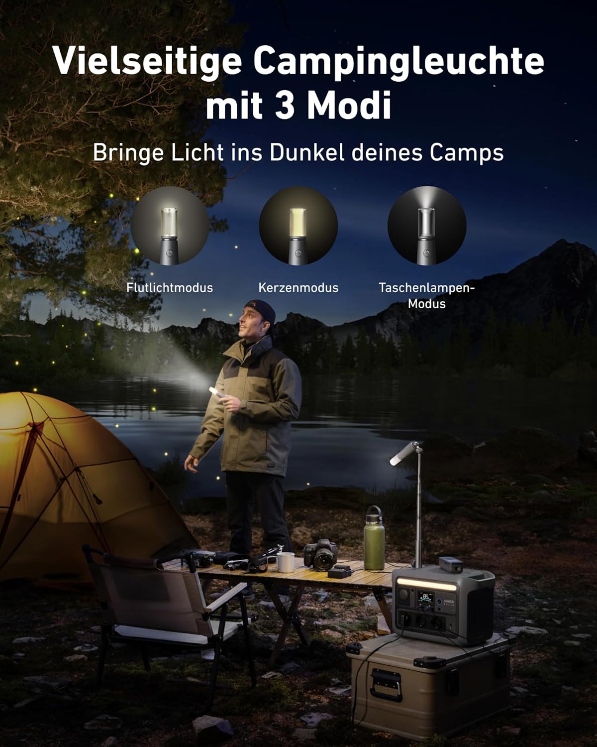 Anker SOLIX C800 Plus Powerstation 768Wh, 1200W (1600W Peak), mit 100W Solarpanel