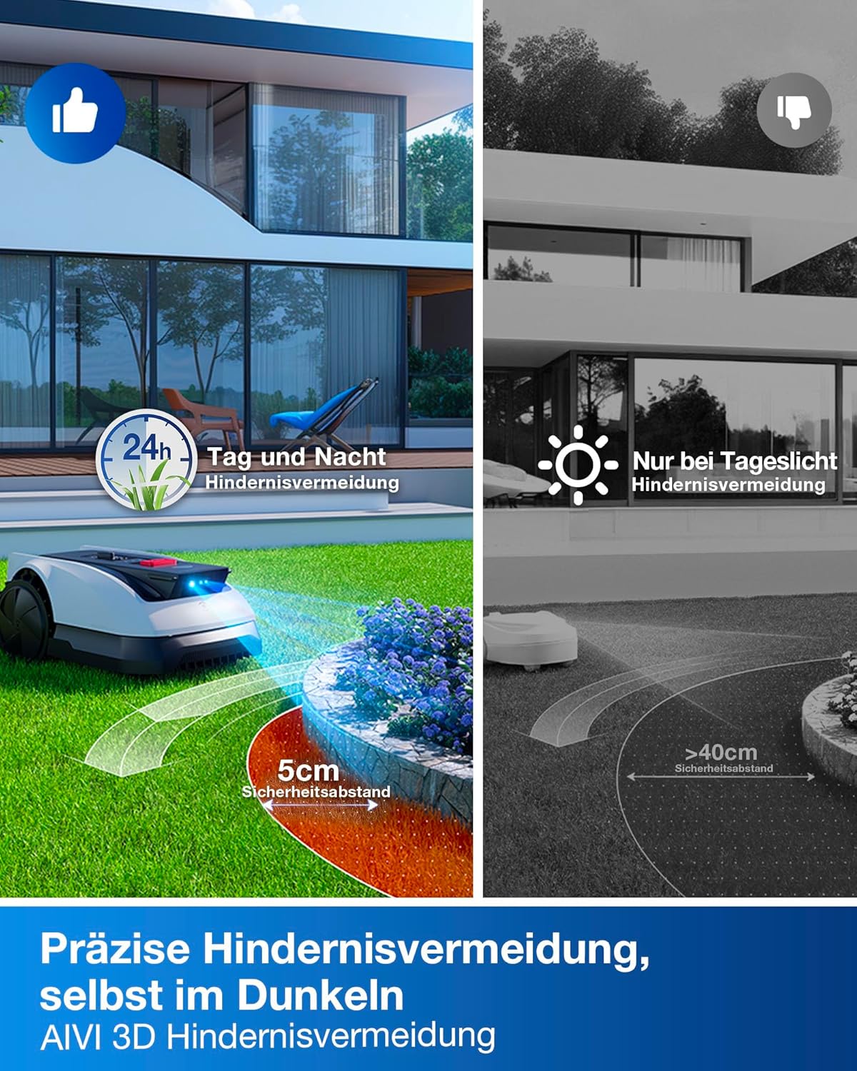 ECOVACS Goat O1200 Mähroboter 1200 m², RTK+Vision, ohne Kabel