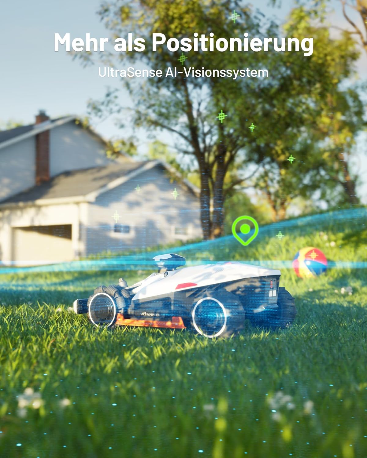MAMMOTION LUBA 2 AWD 5000X Mähroboter 5000 m², NetRTK+Vision, ohne Kabel, 80 % Steigung