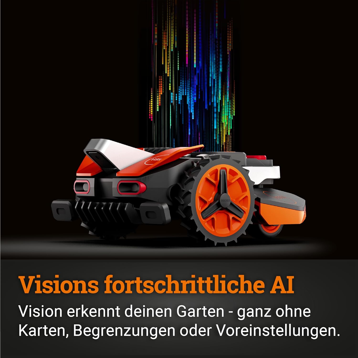 WORX Vision S250 Mähroboter 250 m² ohne Kabel, KI & Igelschutz