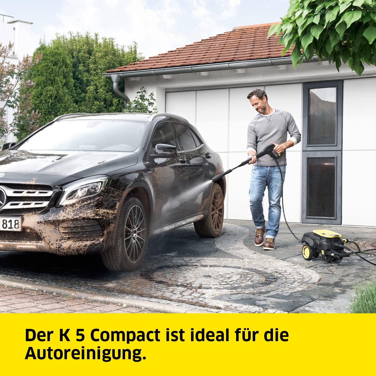 Kärcher K 5 Compact Home Hochdruckreiniger, 145 bar, Flächenreiniger T5