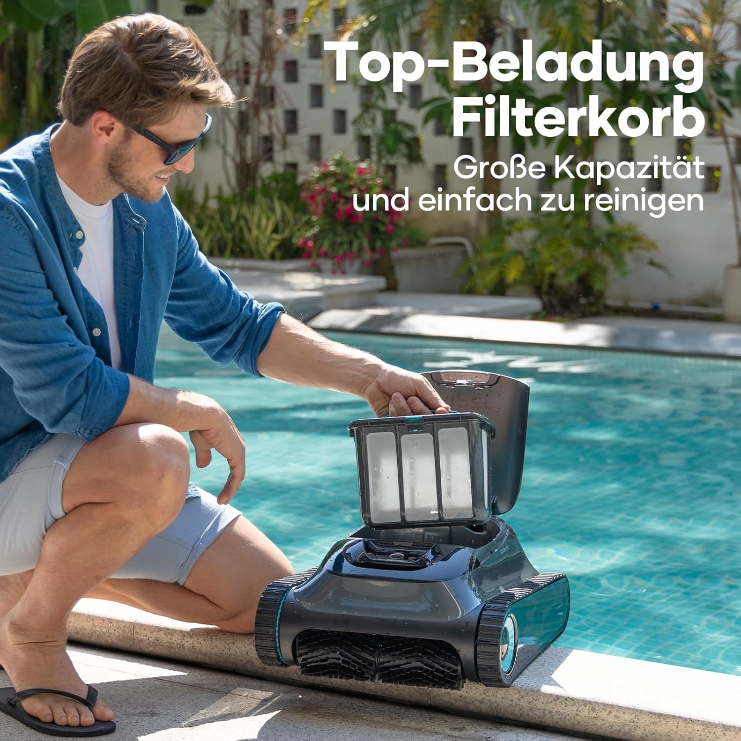 AIPER Scuba S1 Kabelloser Poolroboter, Boden & Wand, Navigation 2.0, 150 Min Laufzeit, bis 150㎡