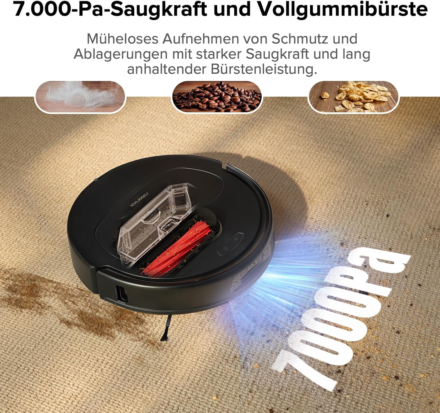 Roborock Qrevo Pro Set, 7000 Pa, FlexiArm™, 60 °C Moppreinigung