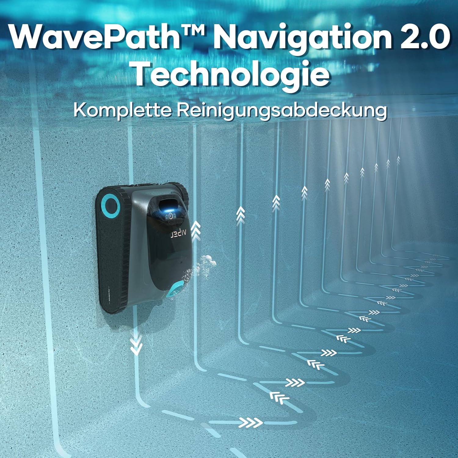 AIPER Scuba S1 Kabelloser Poolroboter, Boden & Wand, Navigation 2.0, 150 Min Laufzeit, bis 150㎡