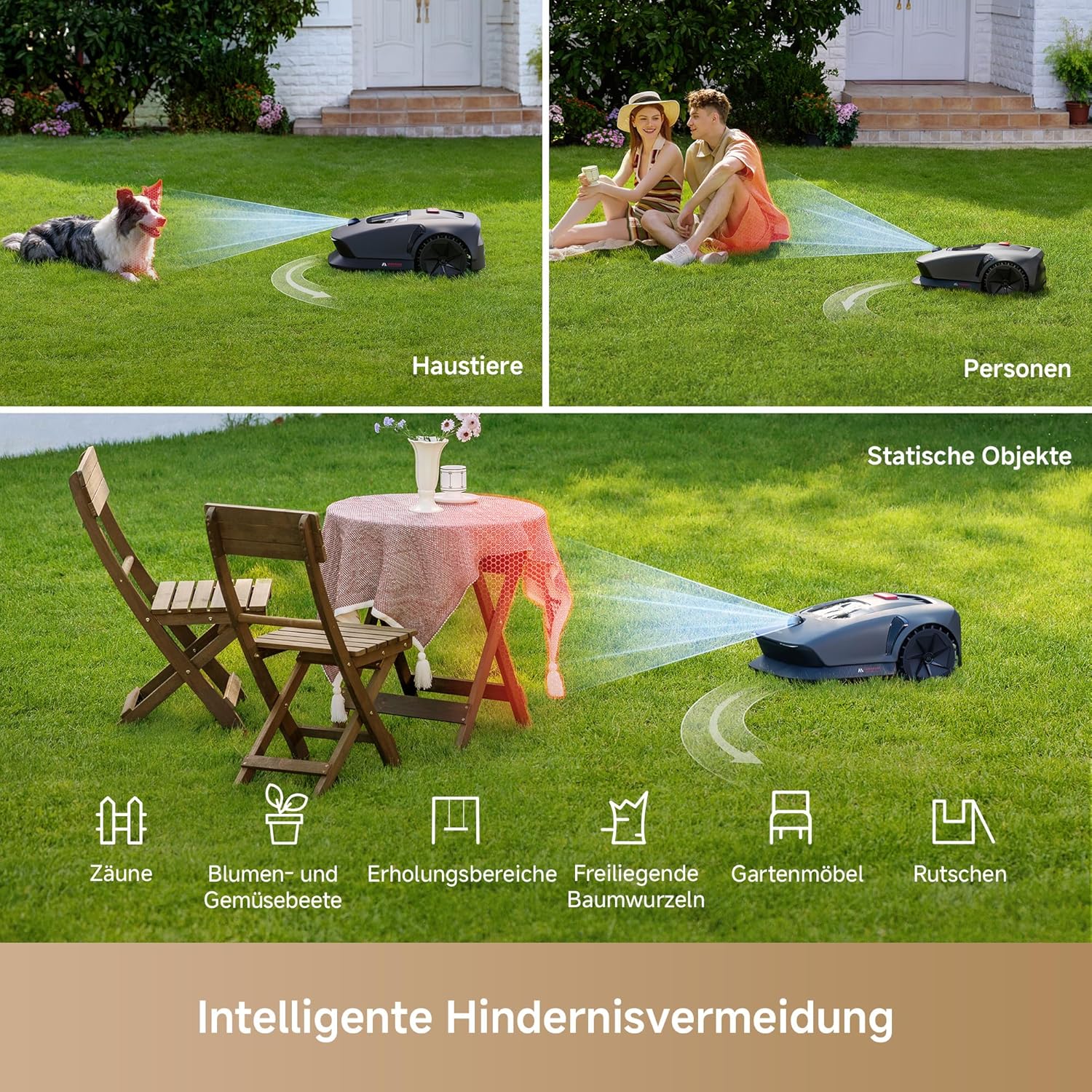 MOVA 600 Mähroboter 600 m², 3D-LiDAR & App-Steuerung