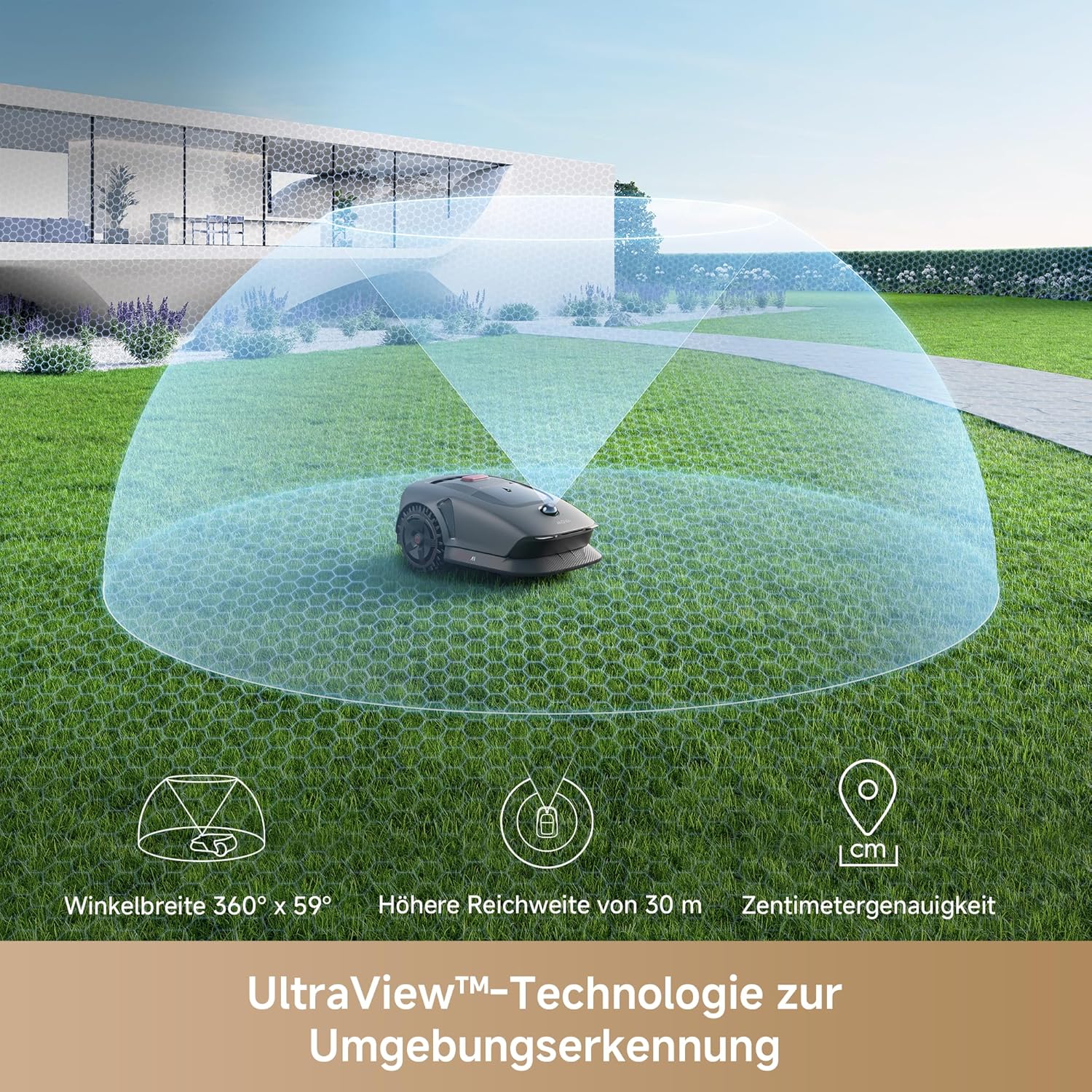 MOVA 1000 Mähroboter 1000 m², 3D-LiDAR & App-Steuerung