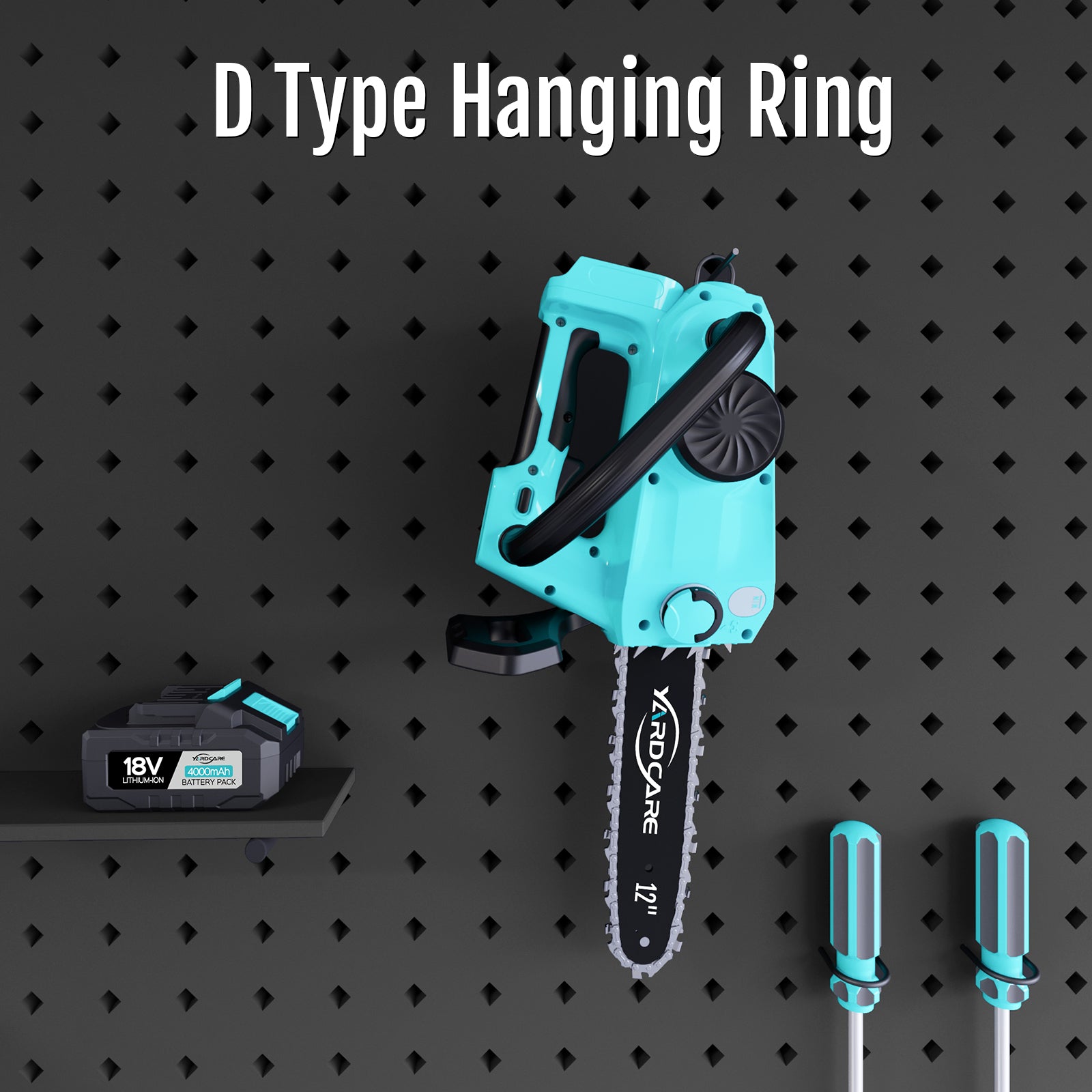 YARDCARE 12" bürstenlose Akku-Kettensäge