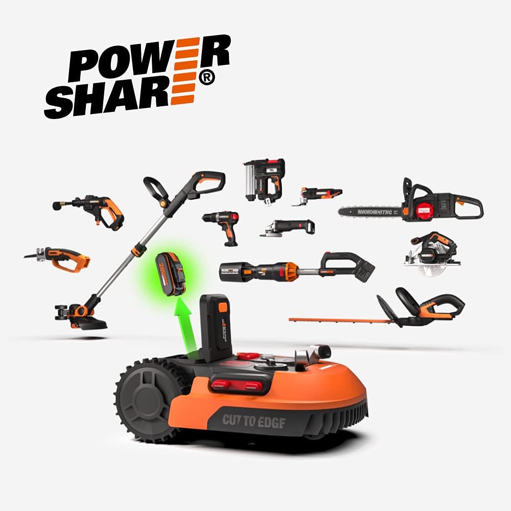 WORX WR167E Mähroboter 700 m² mit Kabel, App & AIA-Navigation