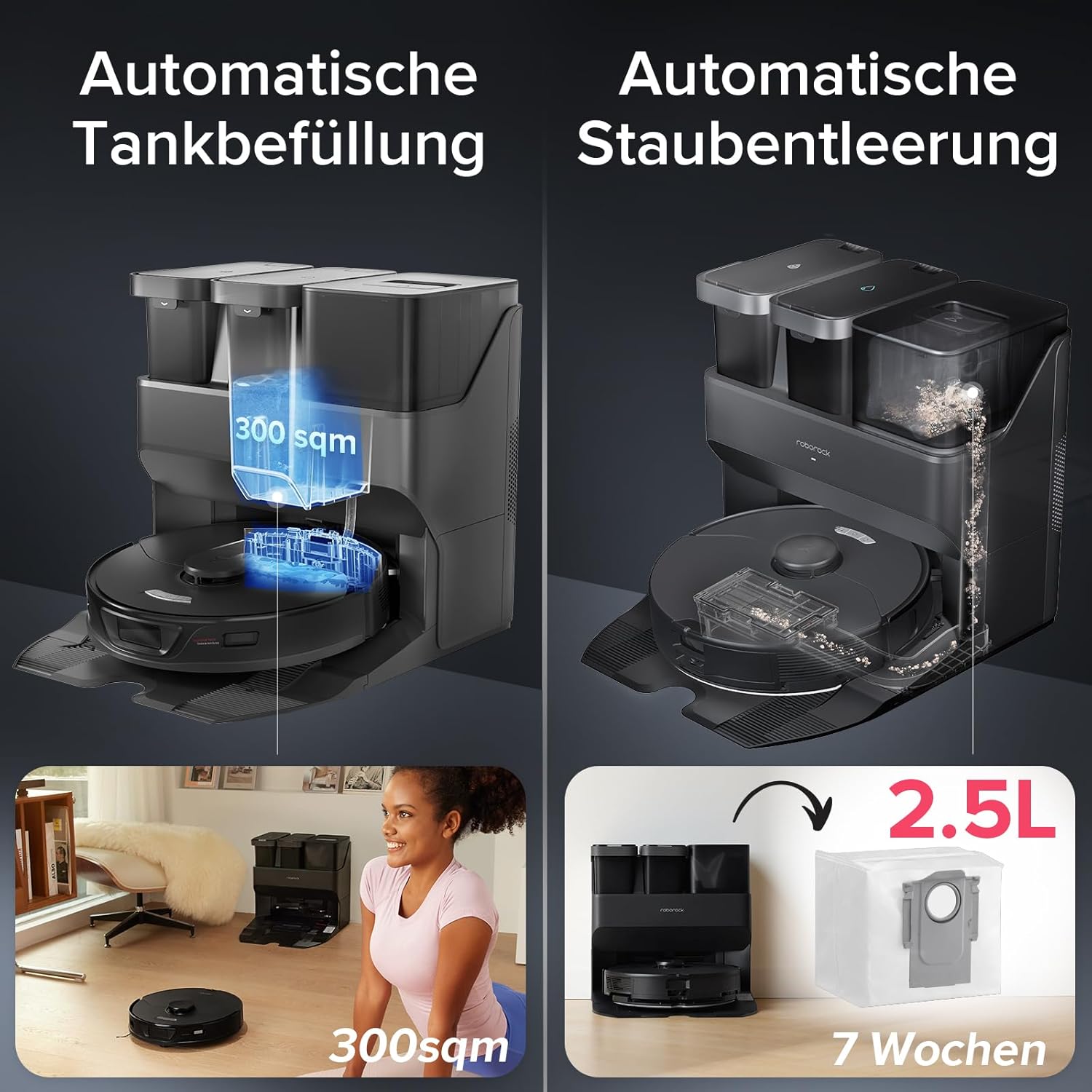 Roborock S7 Max Ultra, 5500 Pa, Selbstreinigung & App-Steuerung