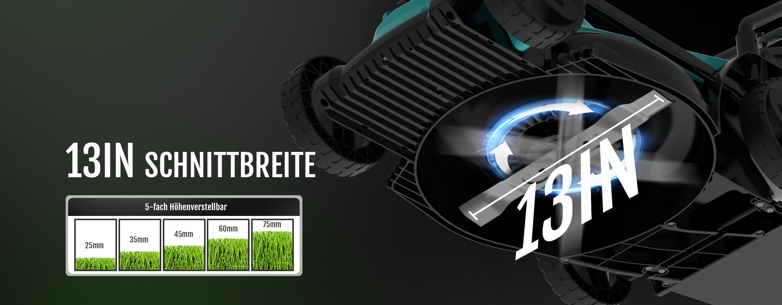 YARDCARE-Klingen für 13-Zoll-Akku-Rasenmäher, jetzt vorbestellen