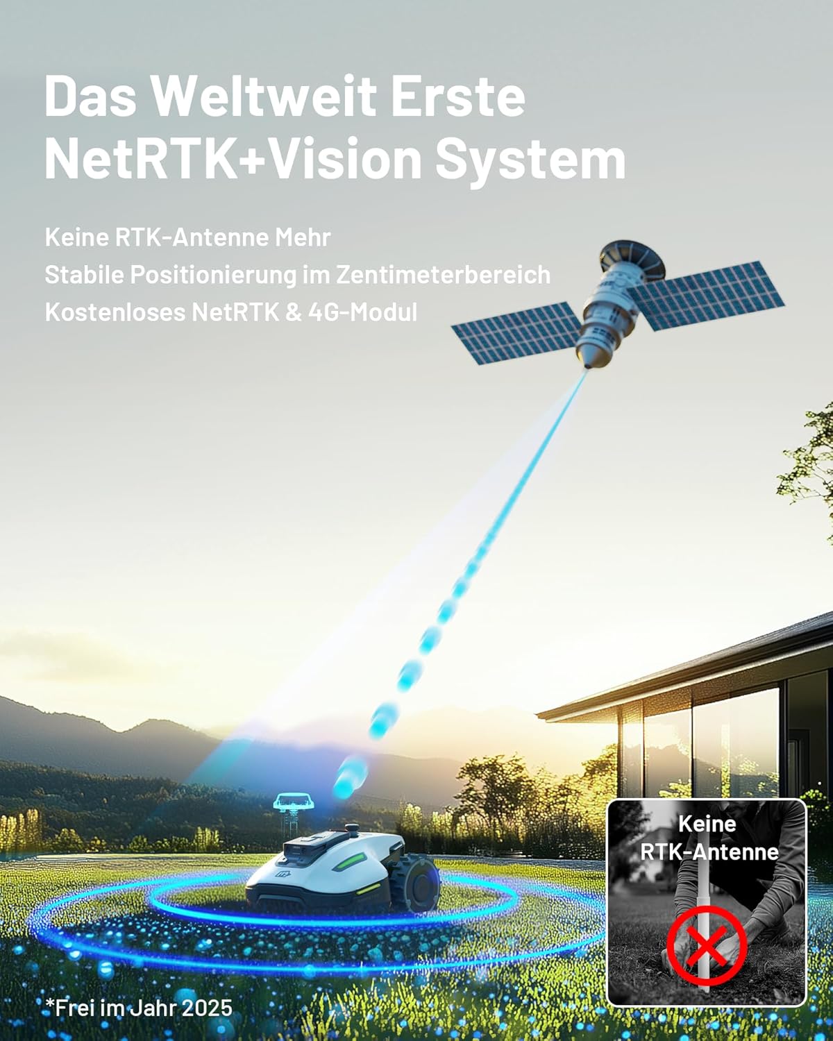 MAMMOTION YUKA Mini 500 Robotic Lawnmower, No Boundary Cable, 4G, Auto Mapping, 500m², 50% Incline