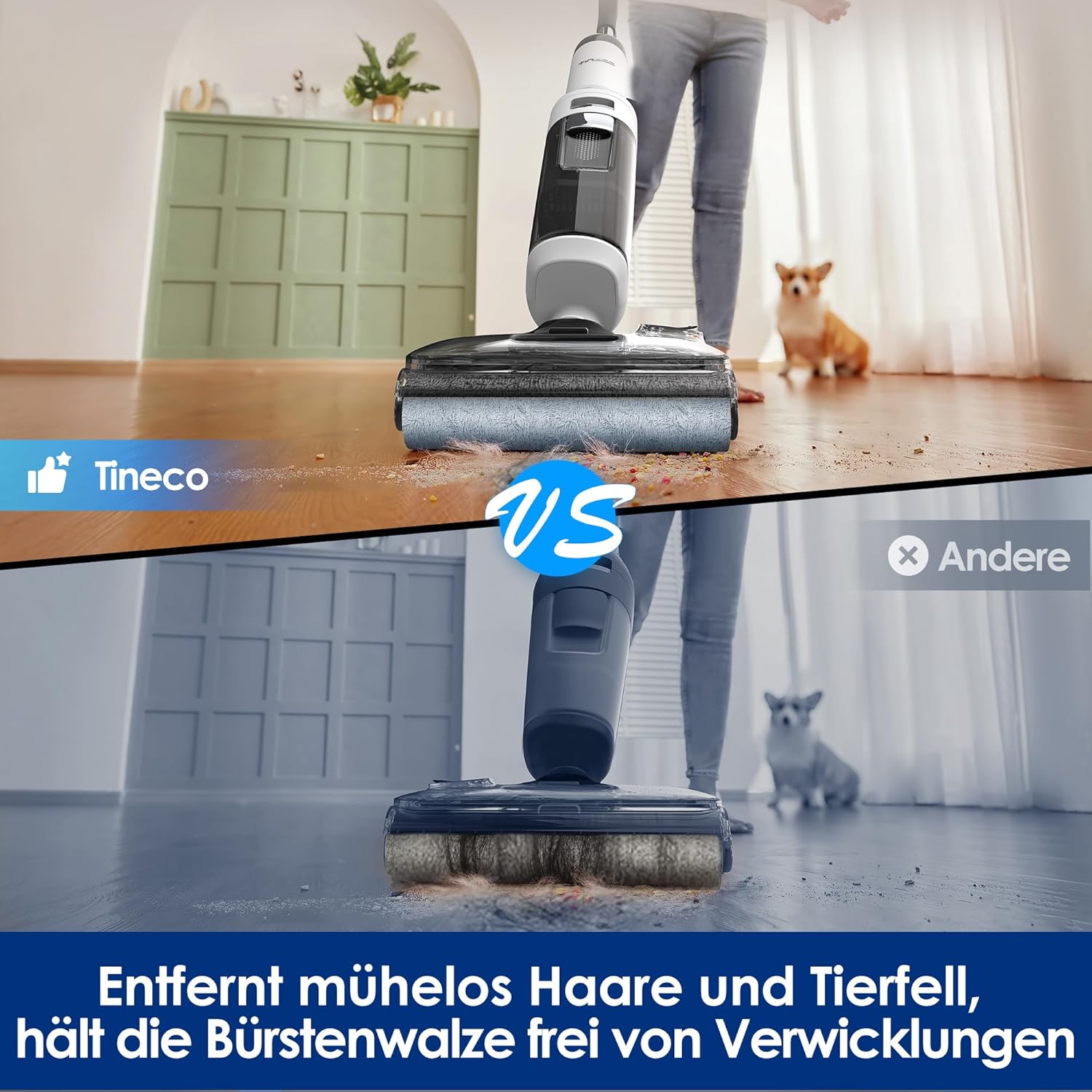 Tineco S6, 70°C Selbstreinigung, Flachdesign, 40 Min Laufzeit