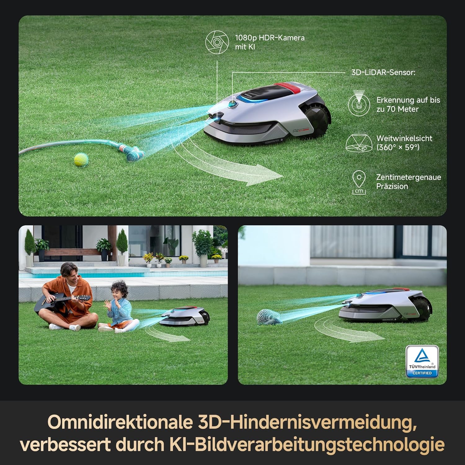 DREAME A2 Mähroboter 3000 m², Dual-Fusion & OmniSense